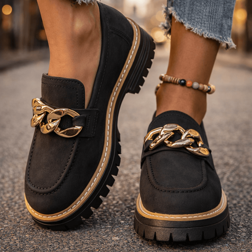 Jolene | Chain Platform Loafers