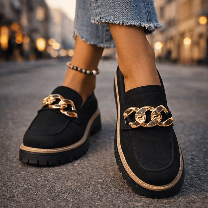 Jolene | Chain Platform Loafers