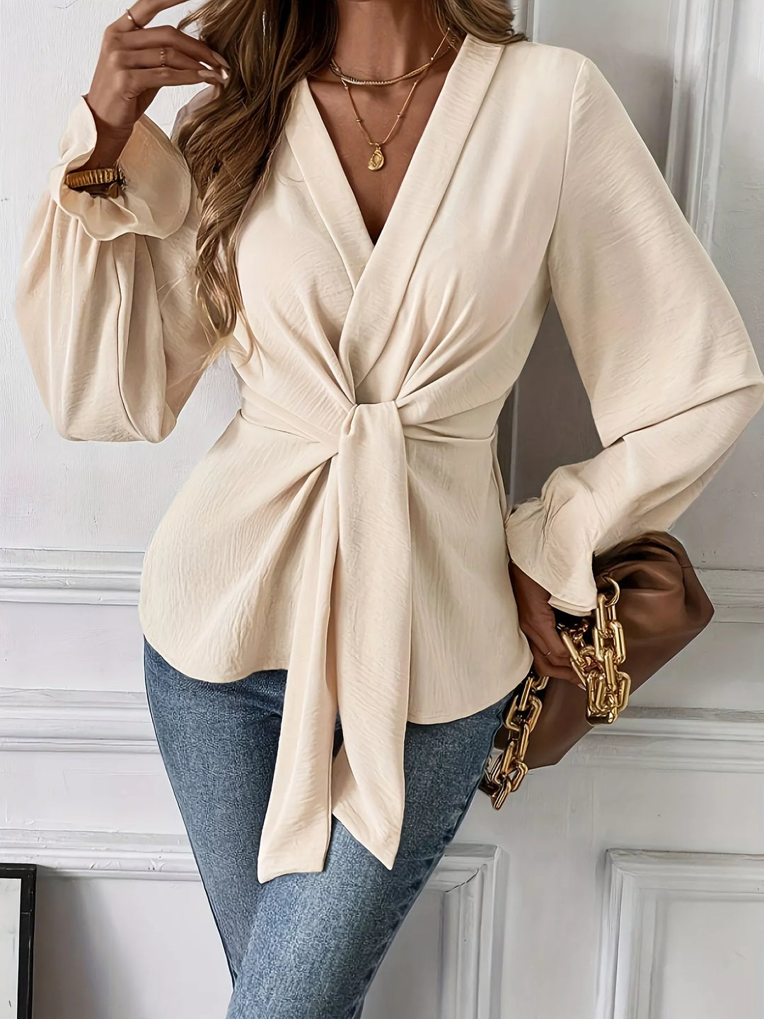 Brooke | Knot Front Blouse