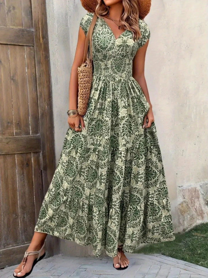 Solara | Printed Tiered Maxi Dress
