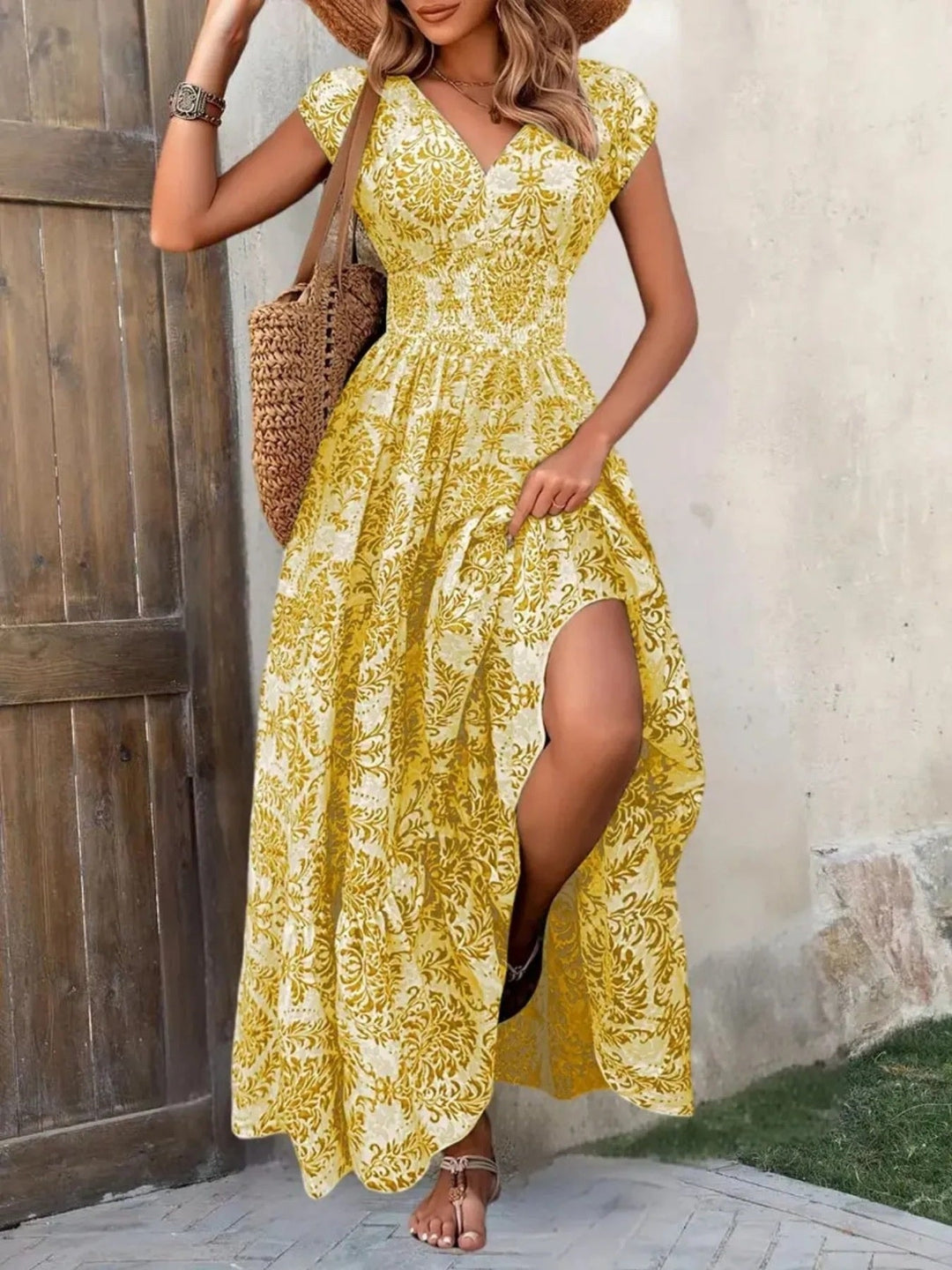 Solara | Printed Tiered Maxi Dress