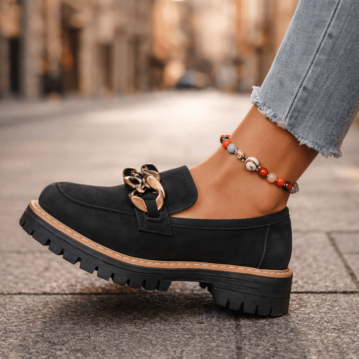 Jolene | Chain Platform Loafers