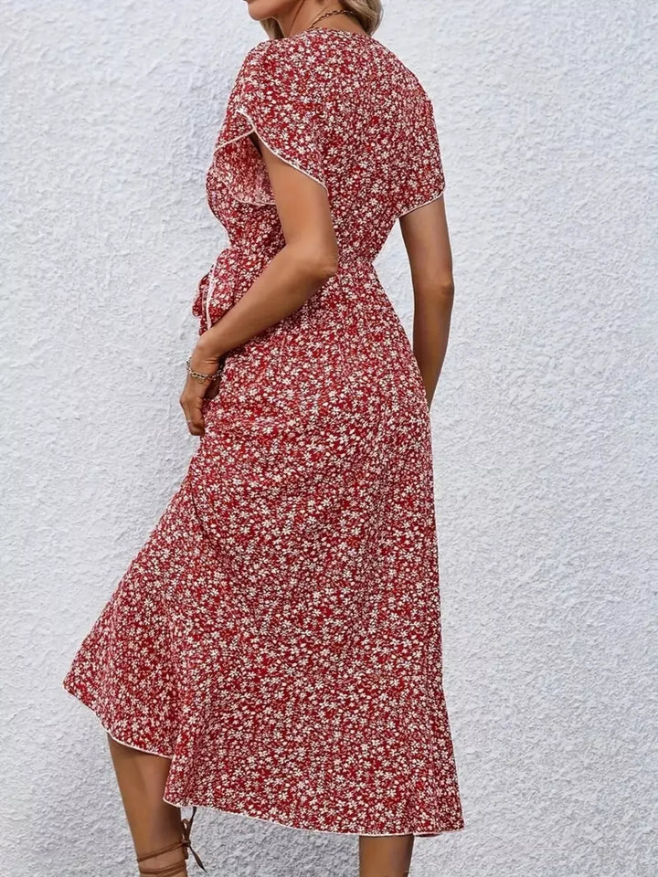 Ashley | Floral Wrap Midi Dress