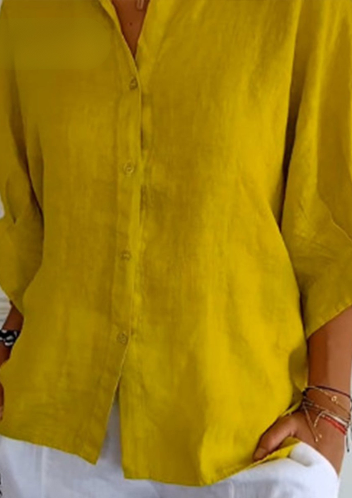 Elodie | Linen Tie-Back Shirt
