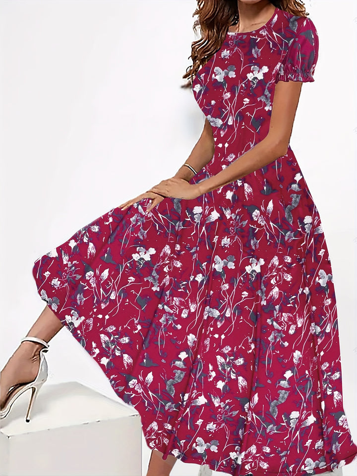 Elina | Robe Midi Fleurie