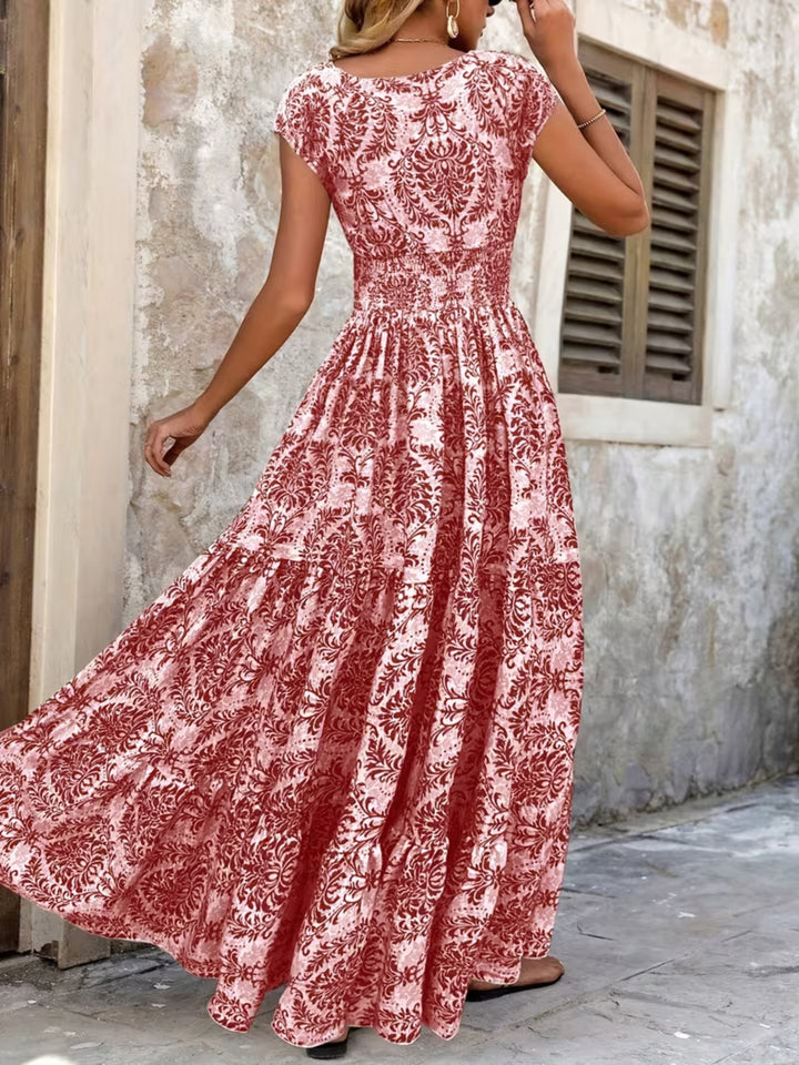 Solara | Printed Tiered Maxi Dress