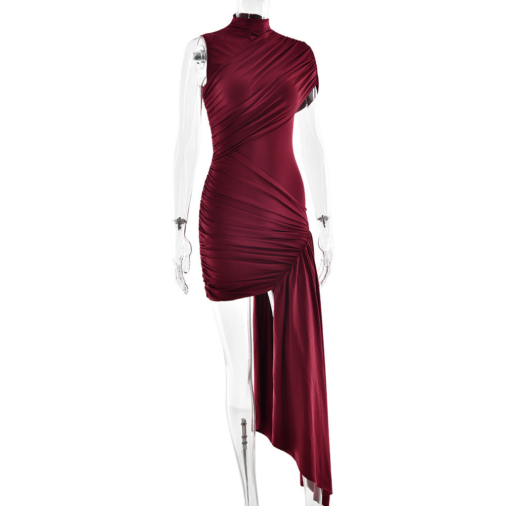 Alvienne | Draped Asymmetrical Dress