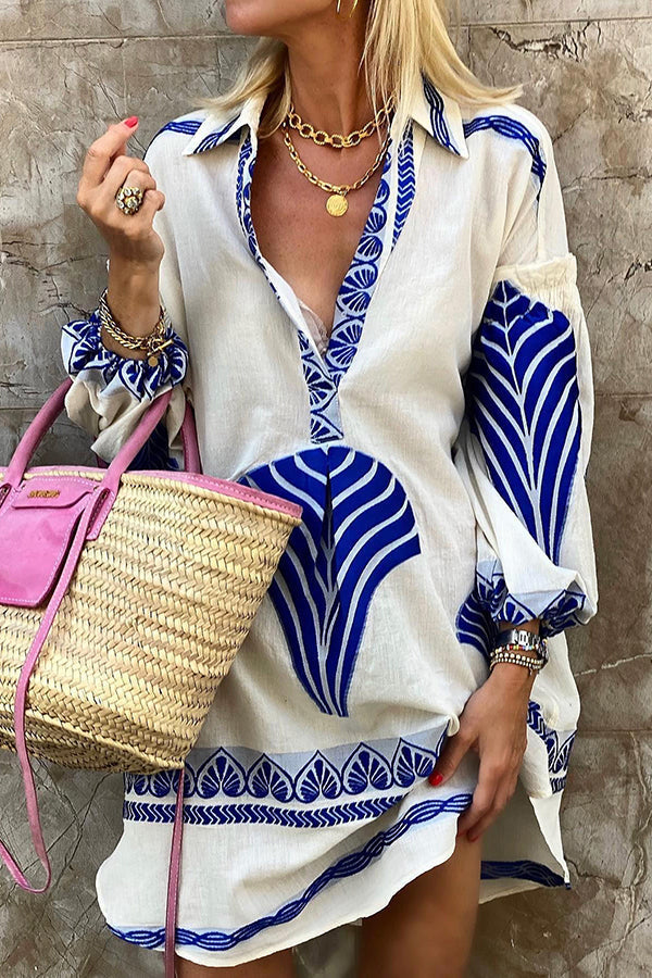 Orlina | Printed Shirt Mini Dress