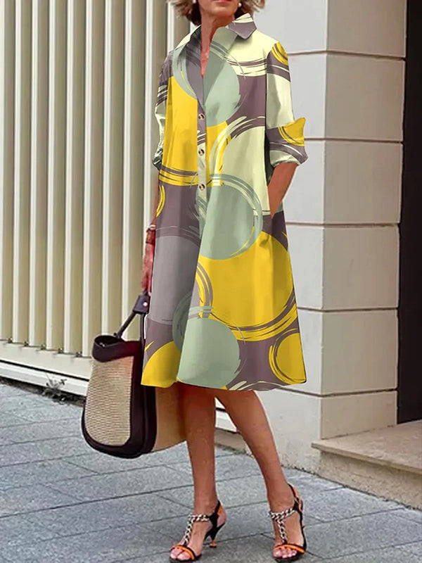 Elin | Printed Shirt Dress