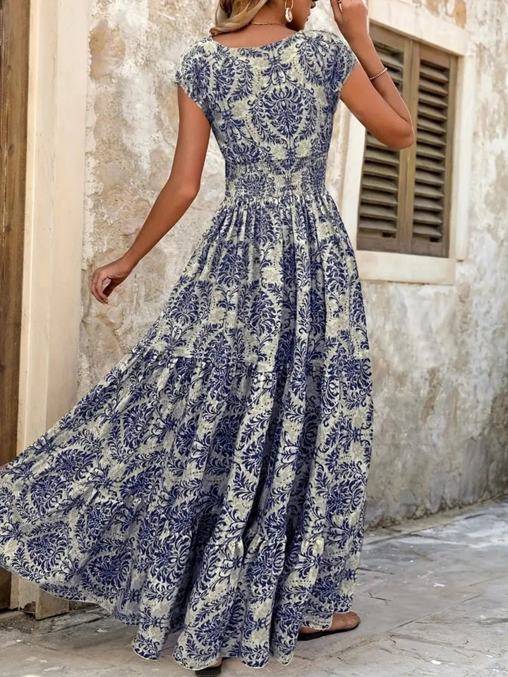 Solara | Printed Tiered Maxi Dress