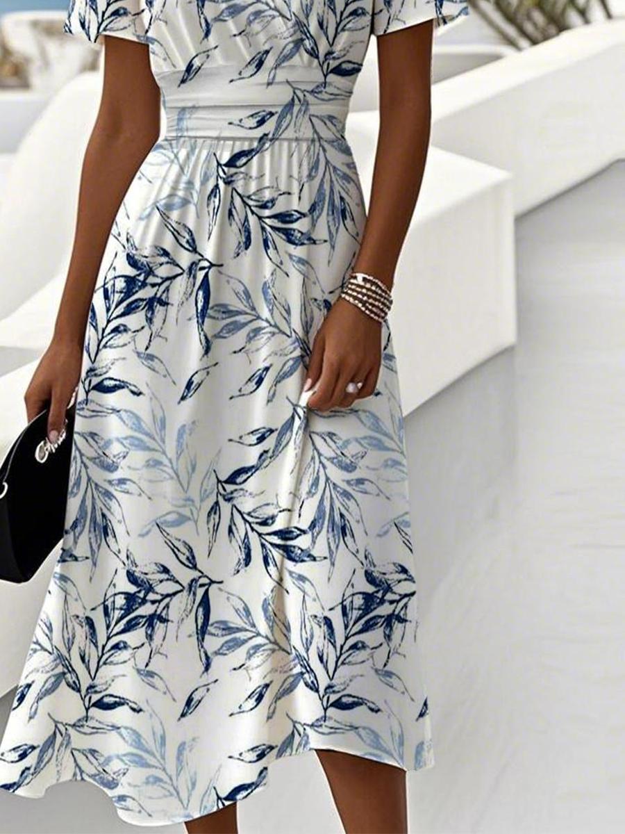 Elina | Printed Midi Dress