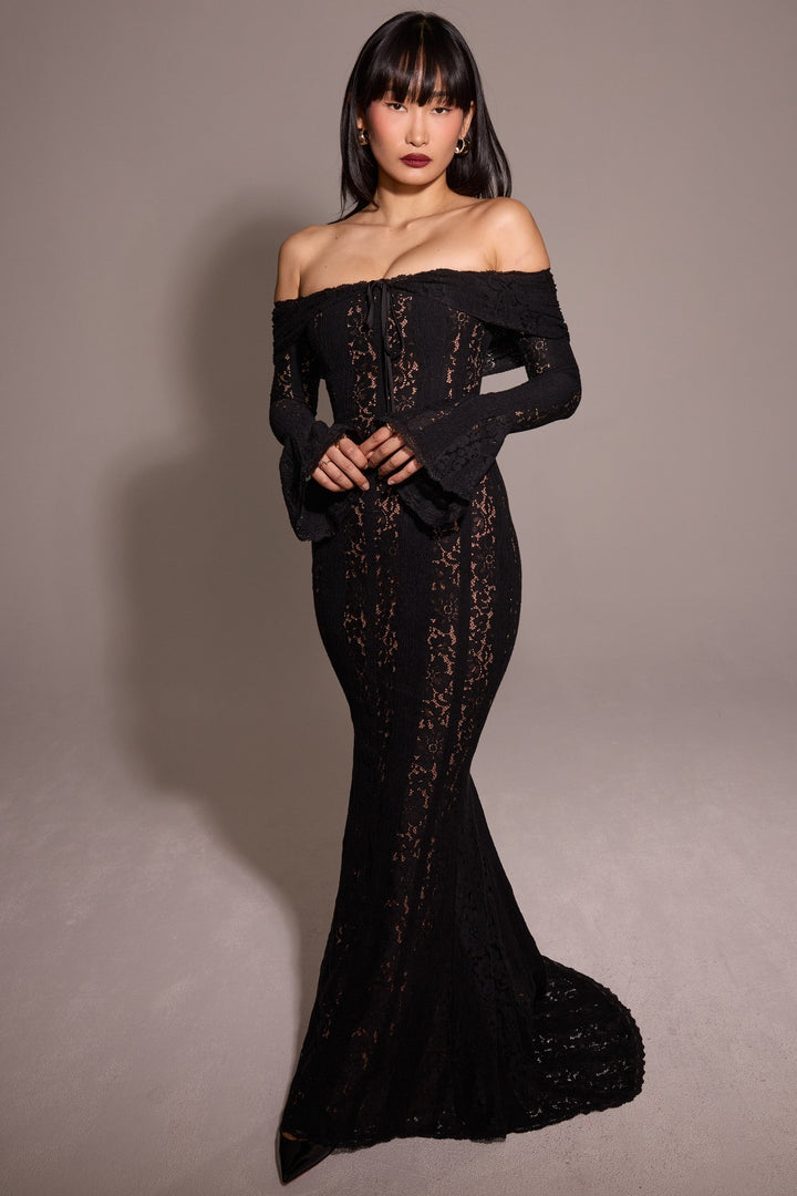 Cécile | Lace Off-Shoulder Maxi Dress