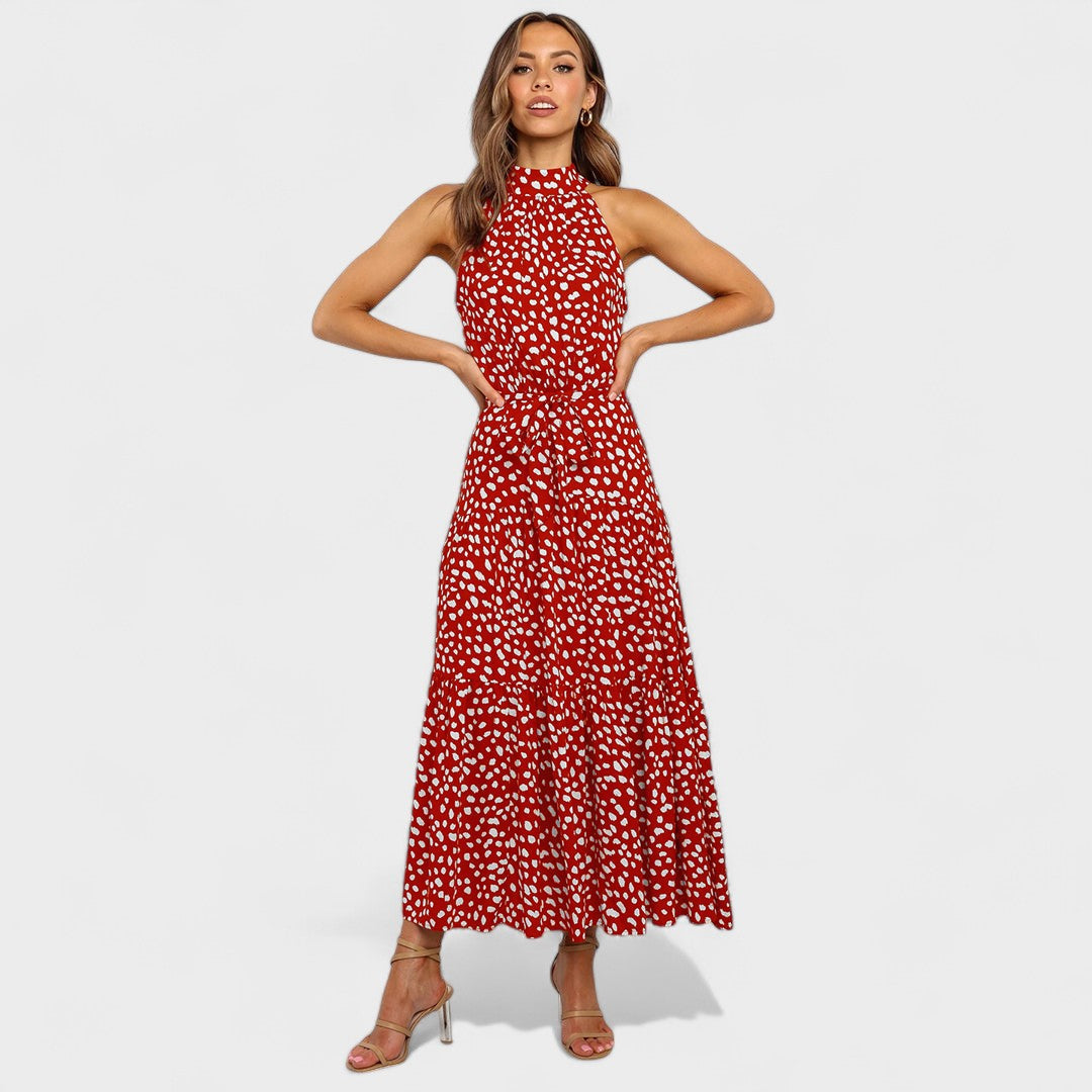 Céleste | Polka Dot Maxi Dress