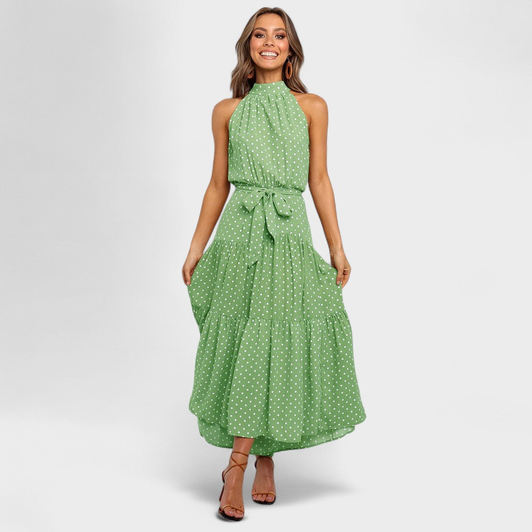 Céleste | Polka Dot Maxi Dress