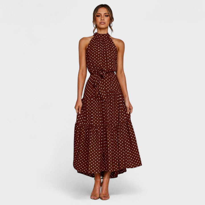 Céleste | Polka Dot Maxi Dress