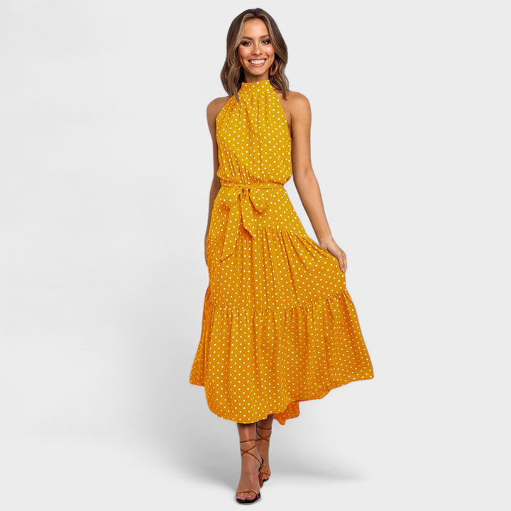 Céleste | Polka Dot Maxi Dress