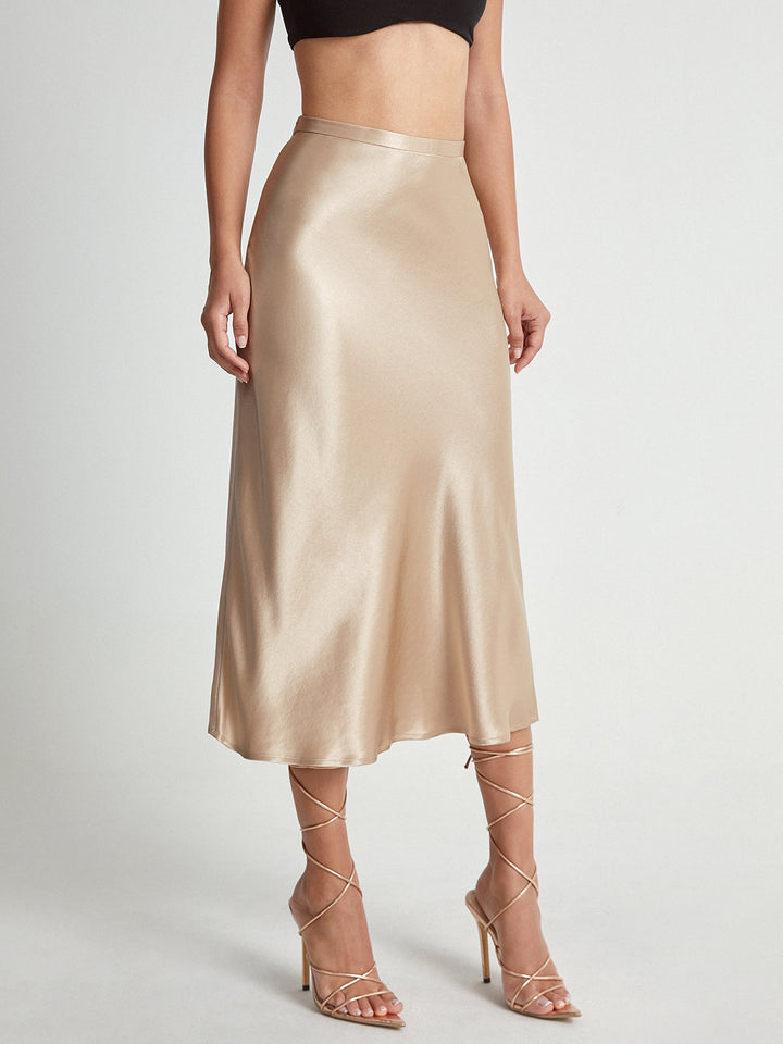 Aveline | Satin Midi Skirt