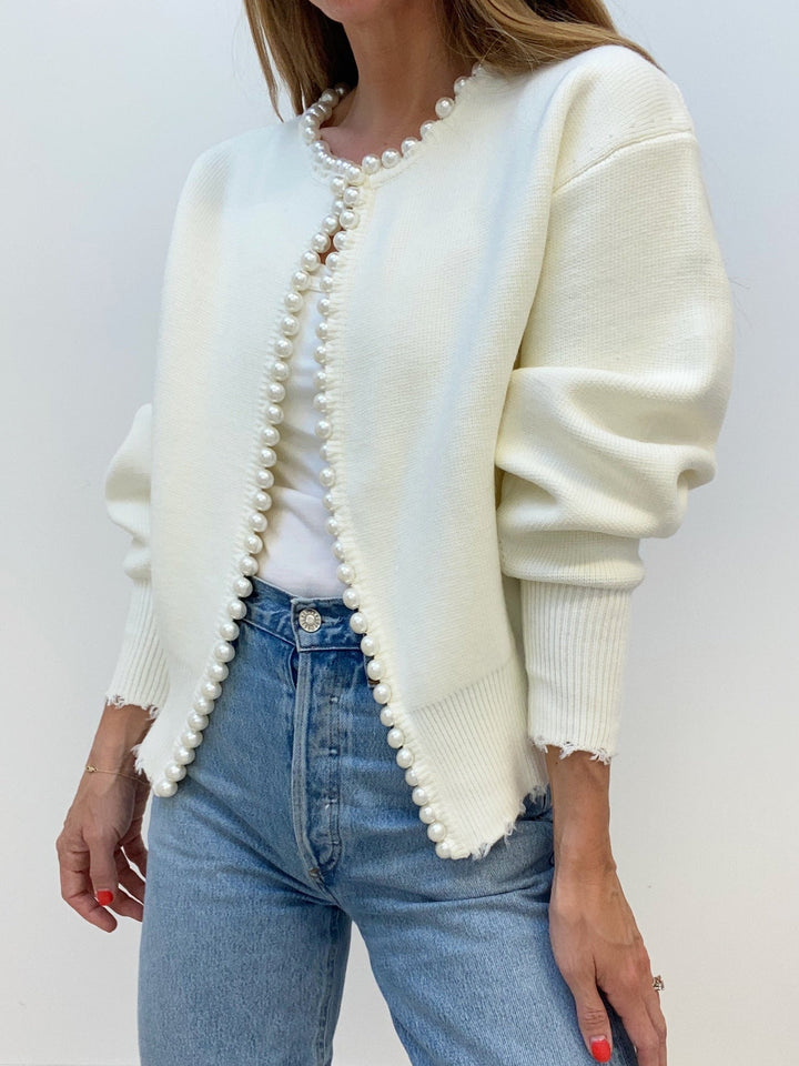 Elinae | Knitted Pearl Jacket