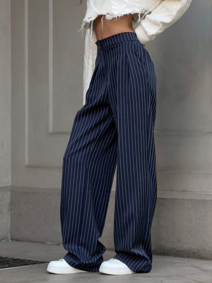 Velin | Striped Wide Leg Pants