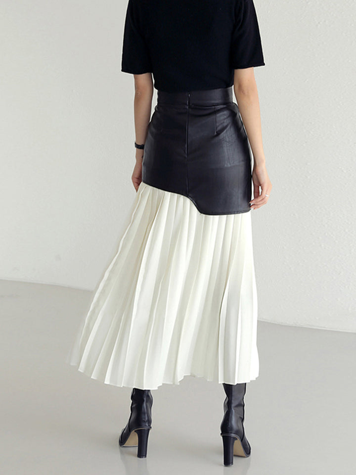 Valene | Pleated Contrast Skirt