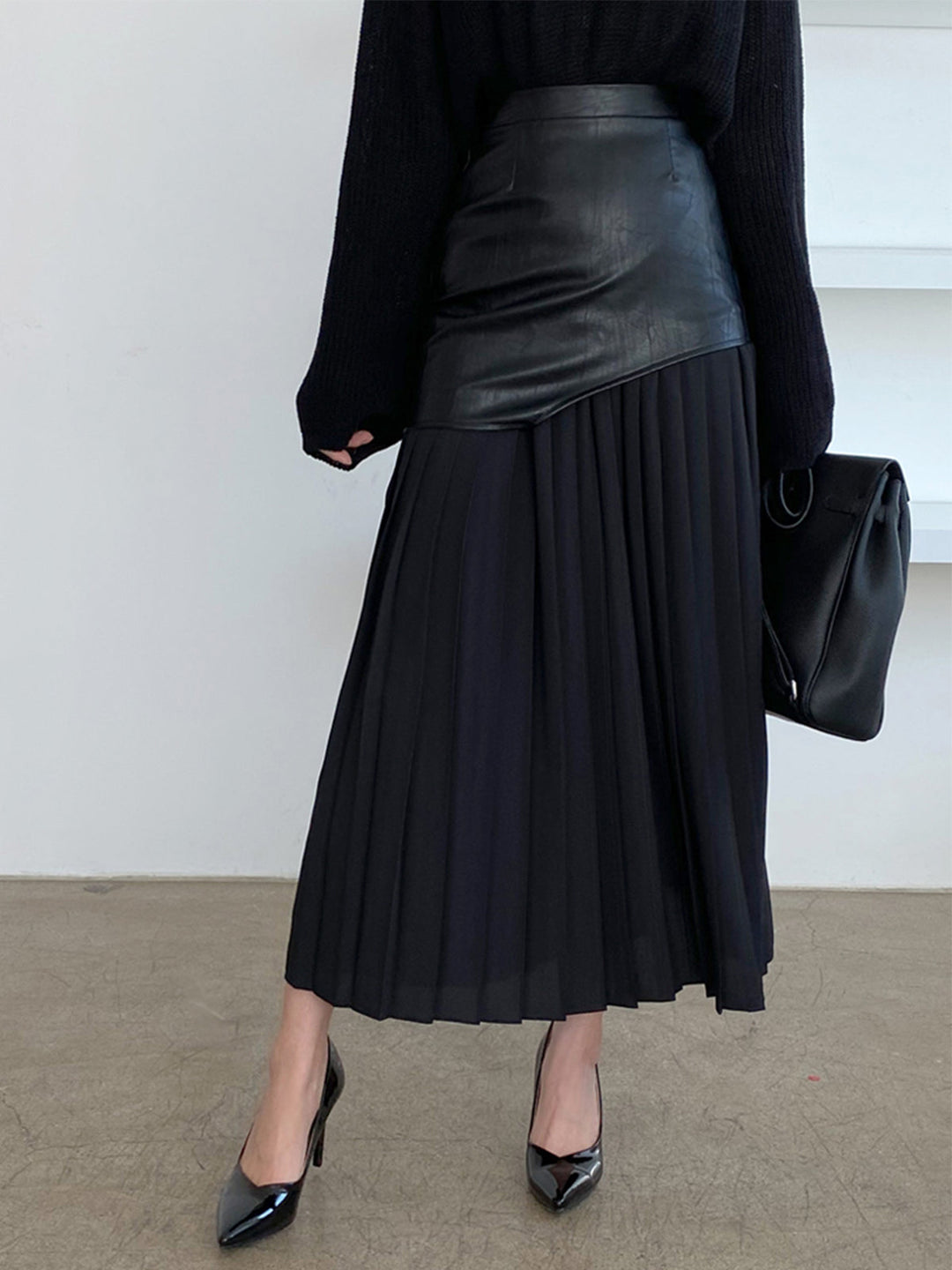 Valene | Pleated Contrast Skirt