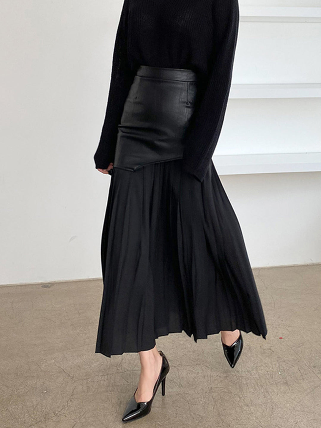 Valene | Pleated Contrast Skirt