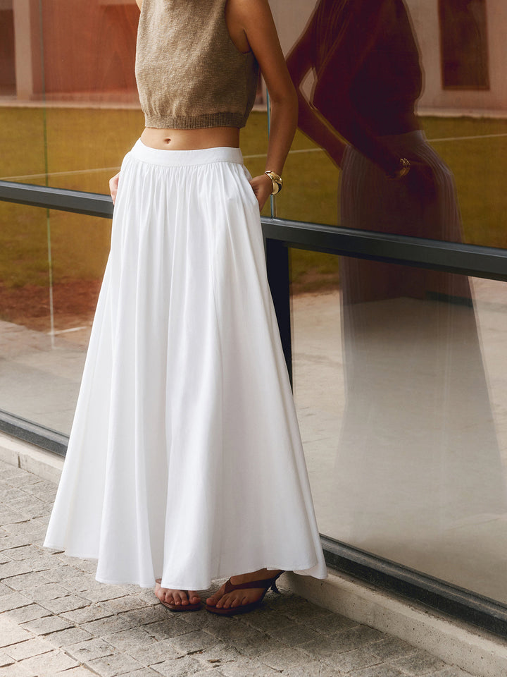 Alvéra | Flowing Cotton Maxi Skirt