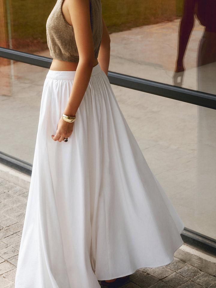 Alvéra | Flowing Cotton Maxi Skirt