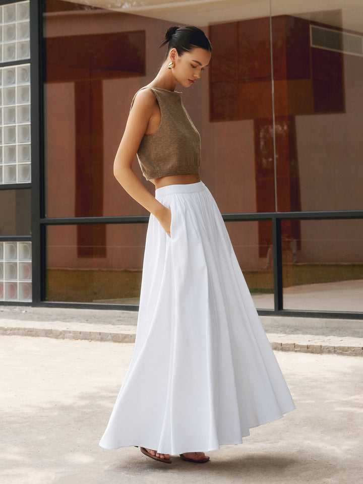 Alvéra | Flowing Cotton Maxi Skirt