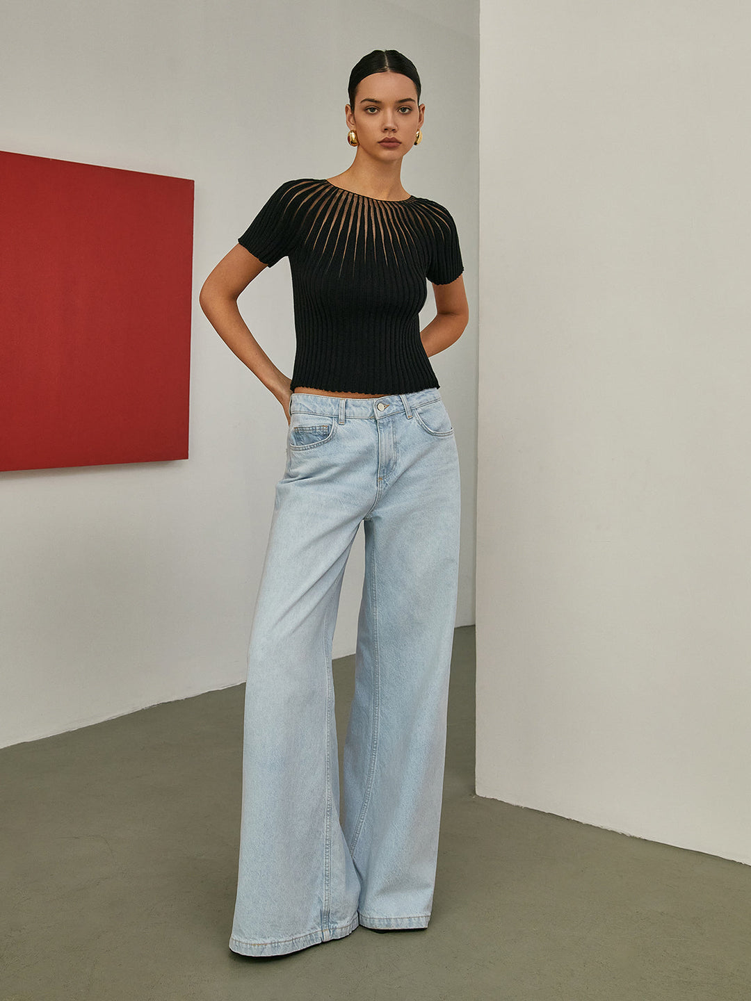 Seline | Textured Knit Top