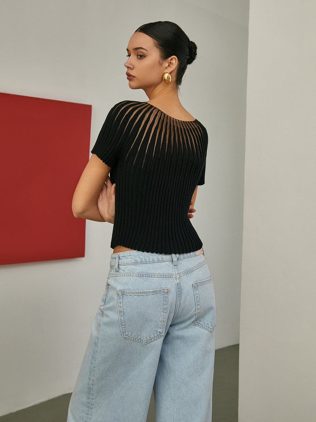 Seline | Textured Knit Top