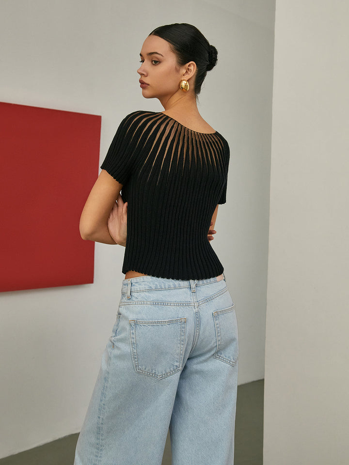 Seline | Textured Knit Top