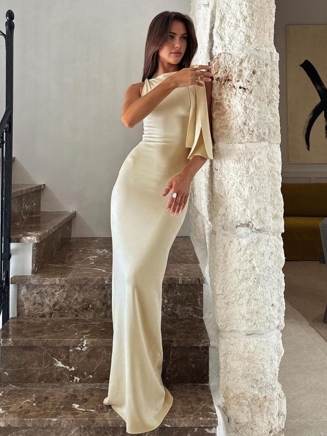 Zavielle | One Shoulder Maxi Dress