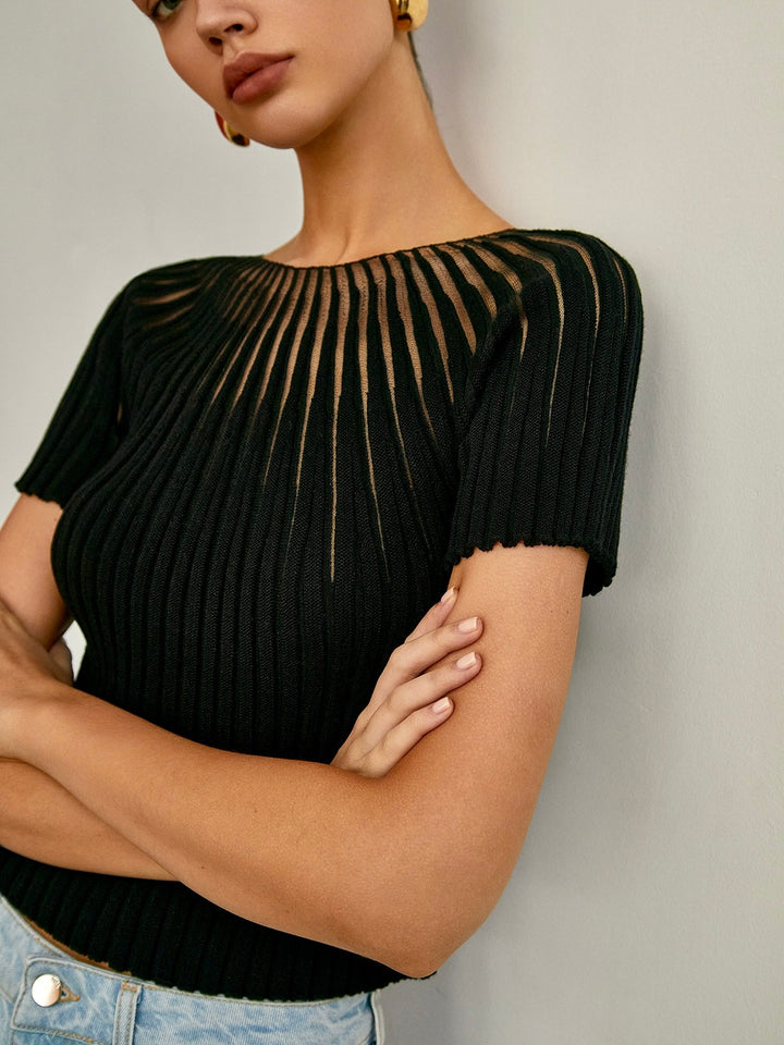 Seline | Textured Knit Top