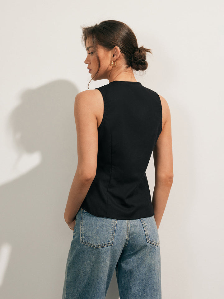 Noéline | Linen-Cotton Tailored Top