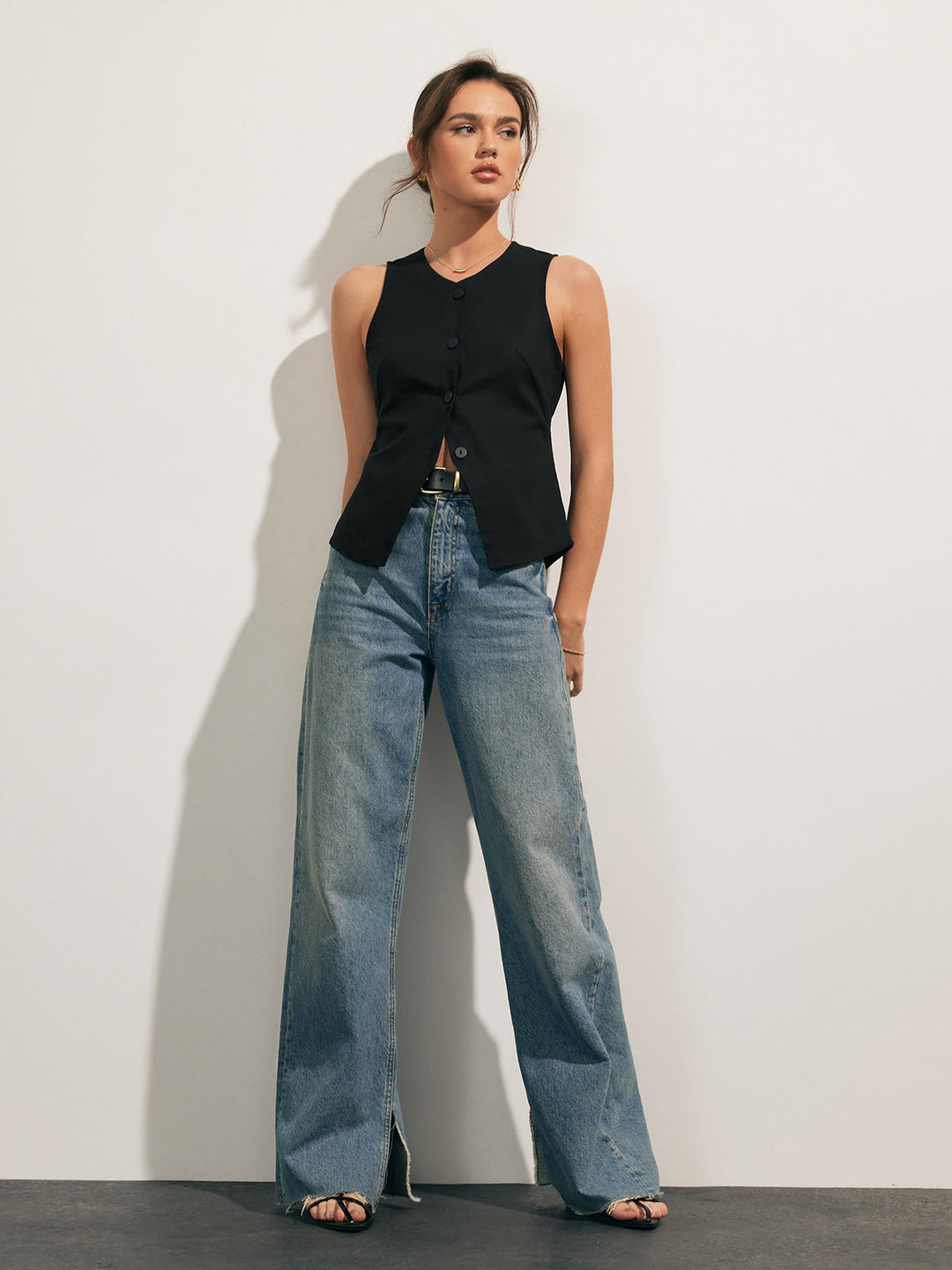 Noéline | Linen-Cotton Tailored Top