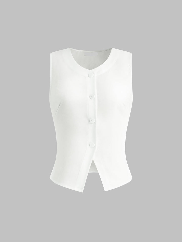 Noéline | Linen-Cotton Tailored Top