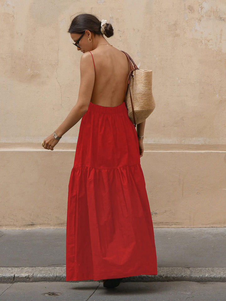 Mirela | Low Cut Maxi Dress