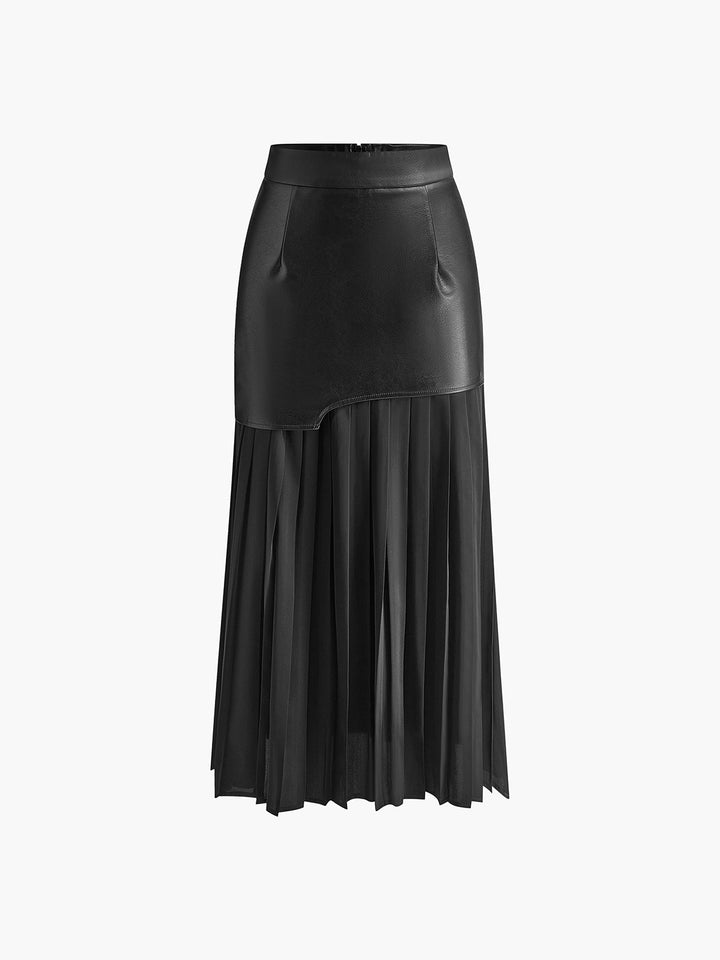 Valene | Pleated Contrast Skirt