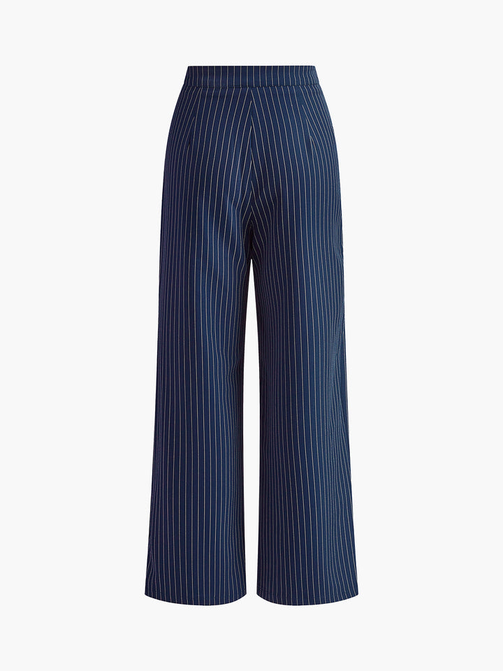 Velin | Striped Wide Leg Pants