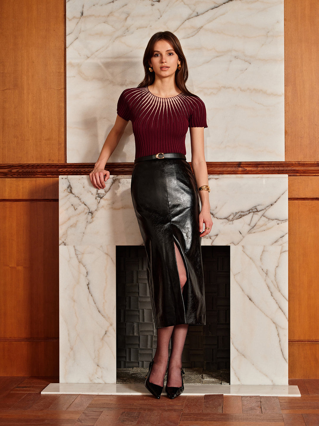 Seline | Textured Knit Top