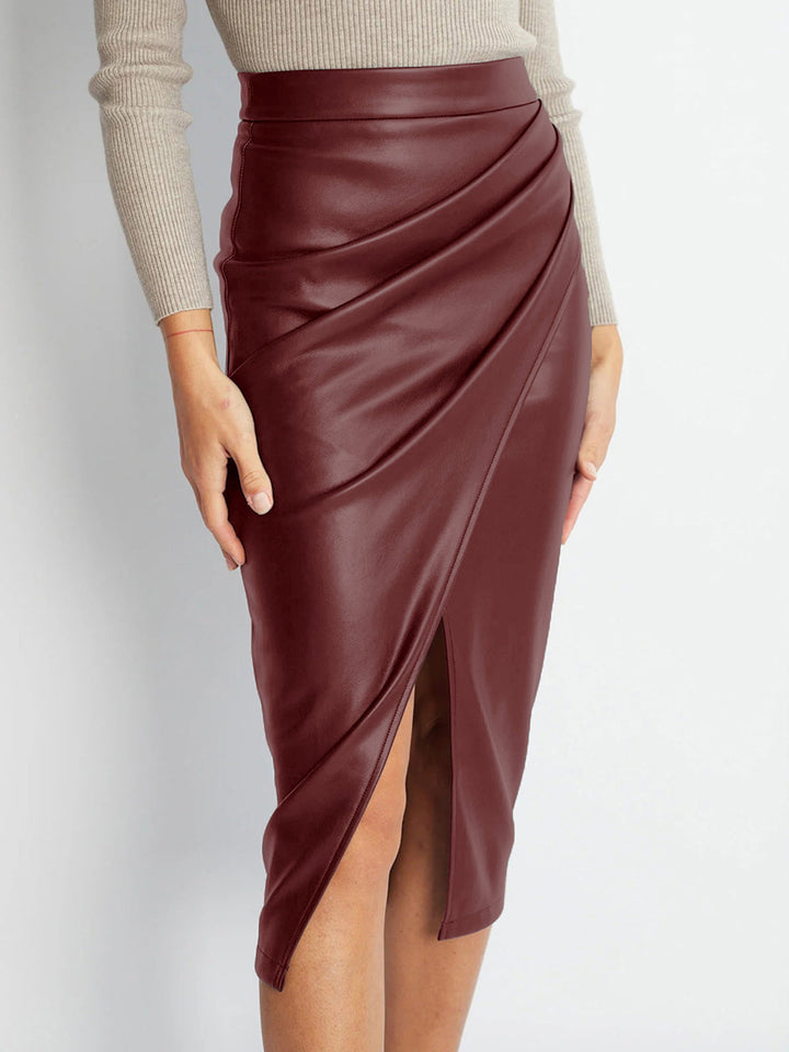 Valerie | Leather Wrap Skirt