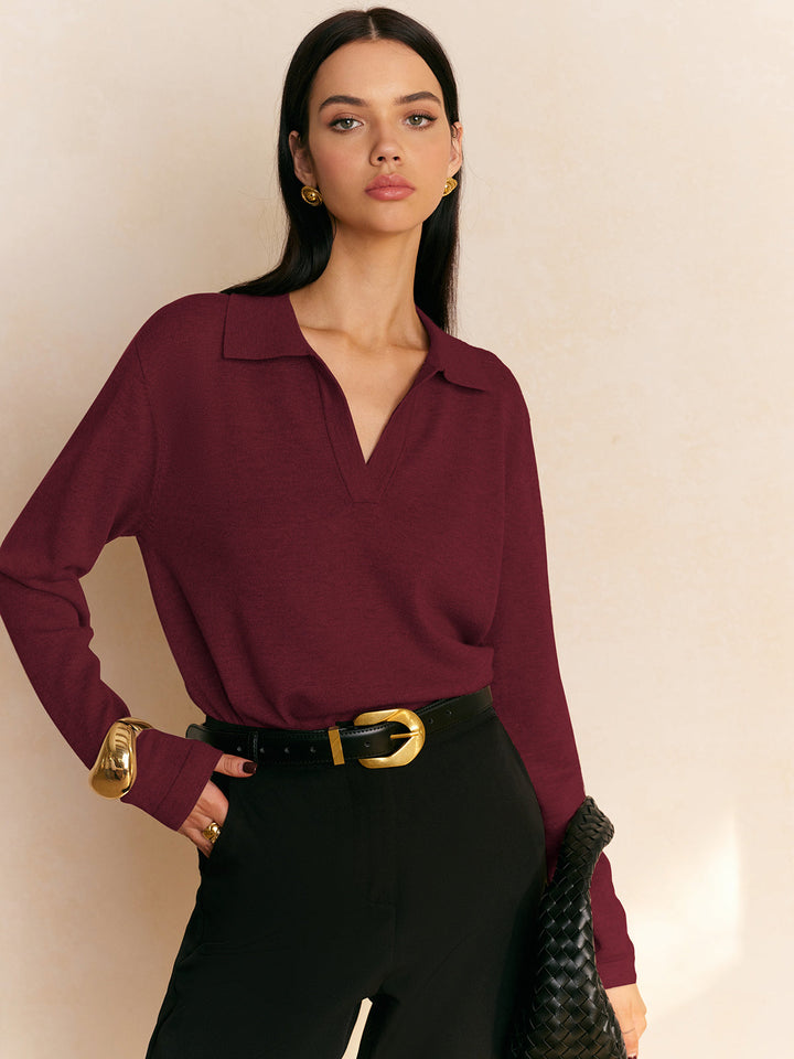 Loraine | Knit Collar Top