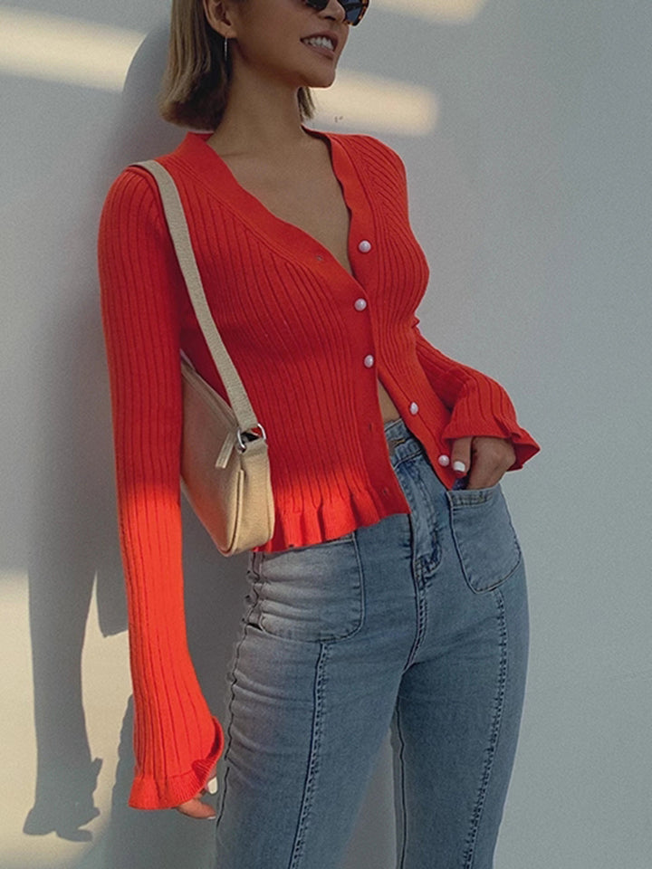 Aveline | Ribbed Knit Cardigan