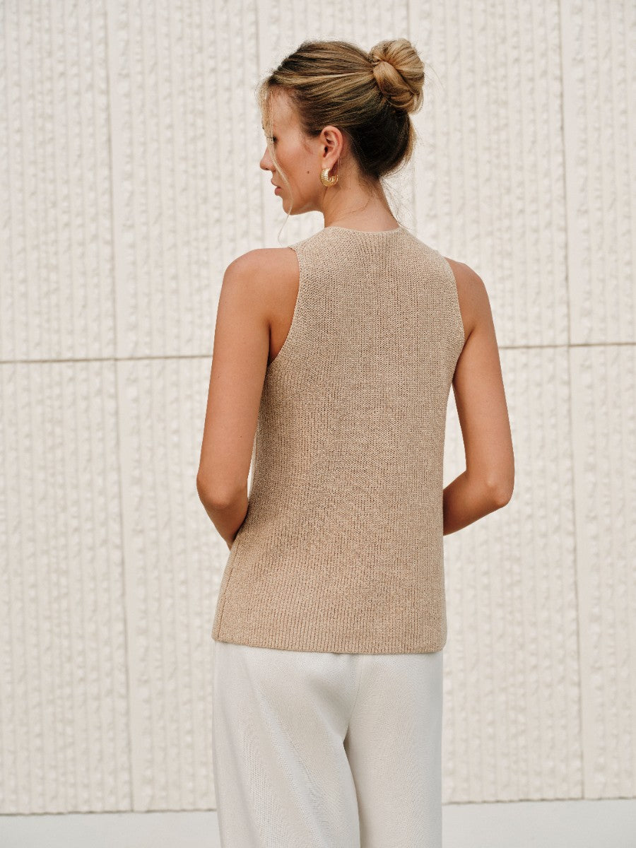 Sorella | Cross Neck Knit Top