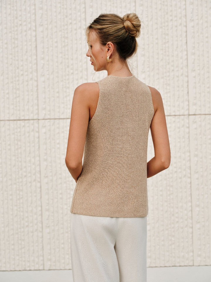 Sorella | Cross Neck Knit Top