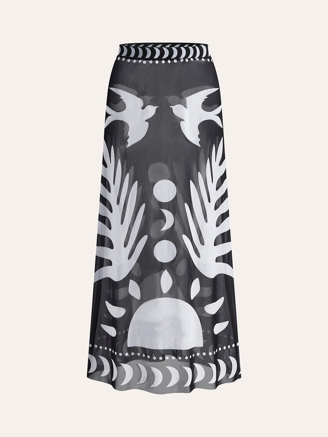 Solira | Printed Mesh Skirt