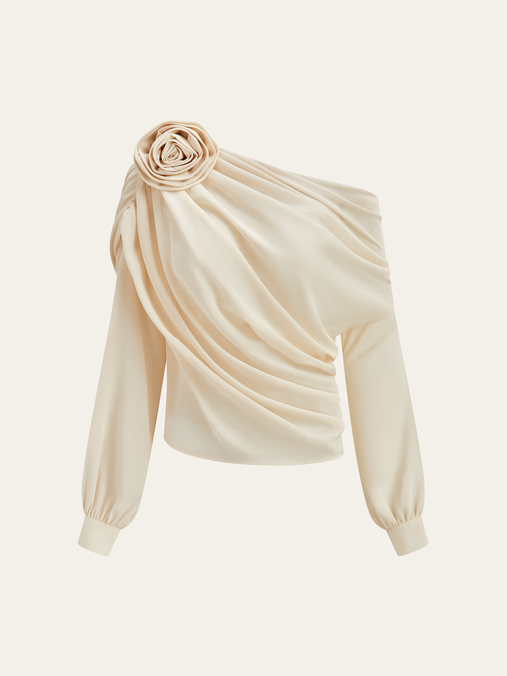 Averin | Chiffon Rosette Top