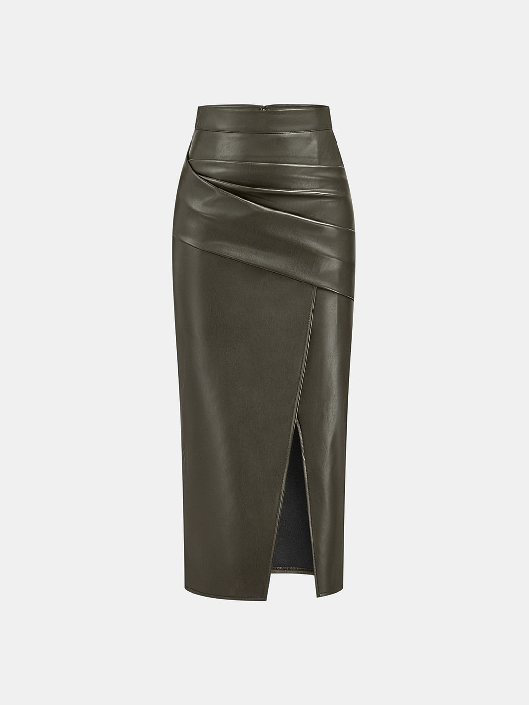 Marise | Faux Leather Midi Skirt