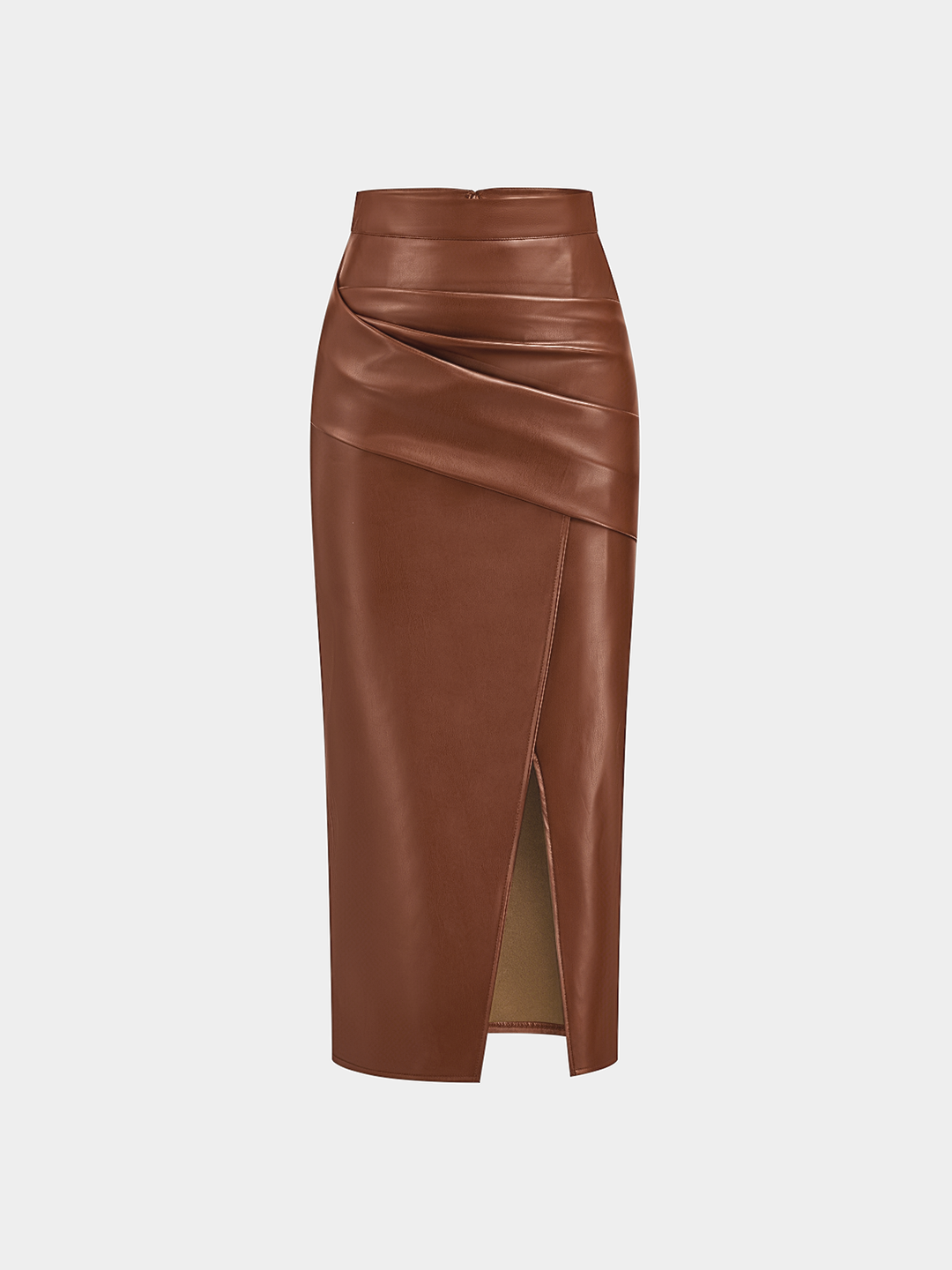 Marise | Faux Leather Midi Skirt